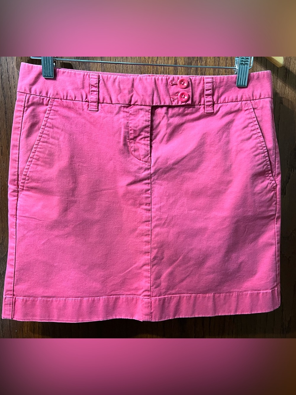 Vineyard Vines Light Red Cotton Skirt with Belt Loops
